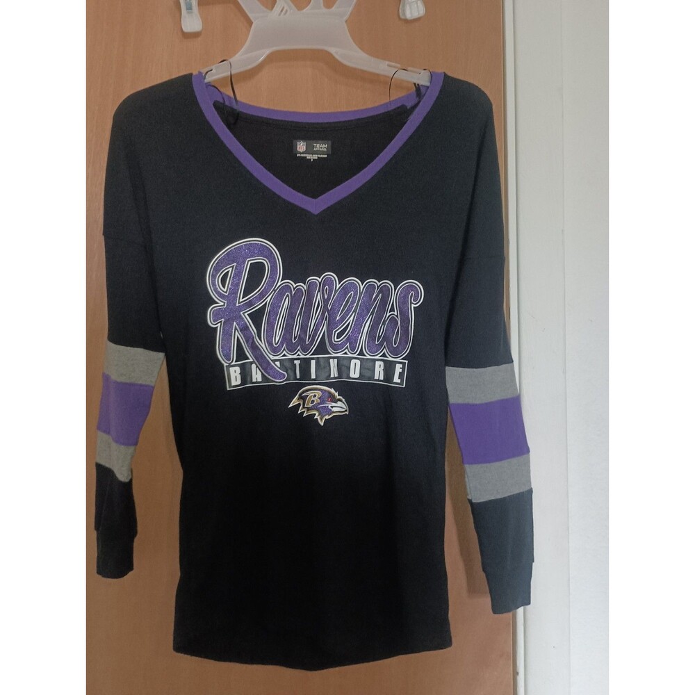 NFL Baltimore Ravens Women's V-neck Long Sleeve T-shirt - NWT - Size Small